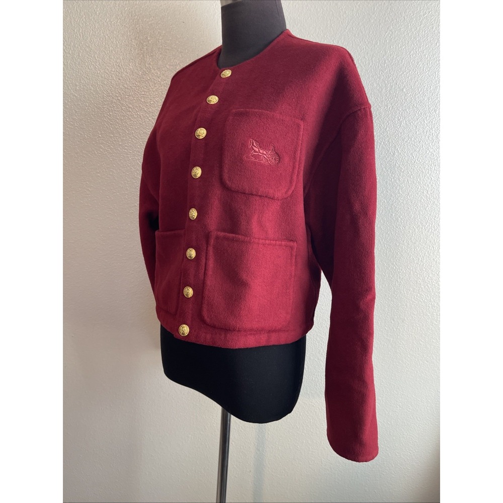Celine Paris Women Cardigan Sweater Size 38 Crop Cut